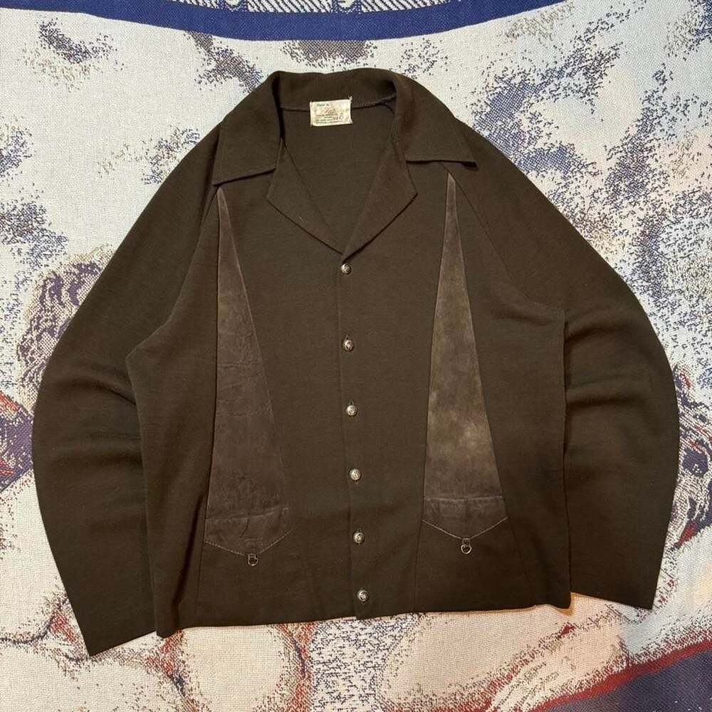 Vintage Styled By Trent Western Suede Accent Cardigan Sweater